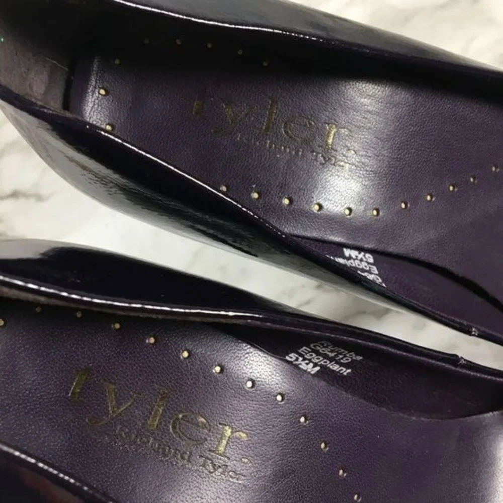 Tyler by Richard Tyler Purple Peep Toe Heels 5.5